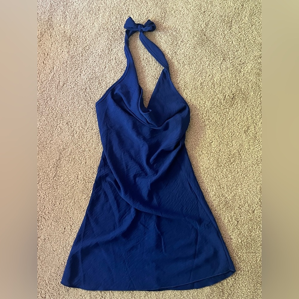 Brand new blue halter dress